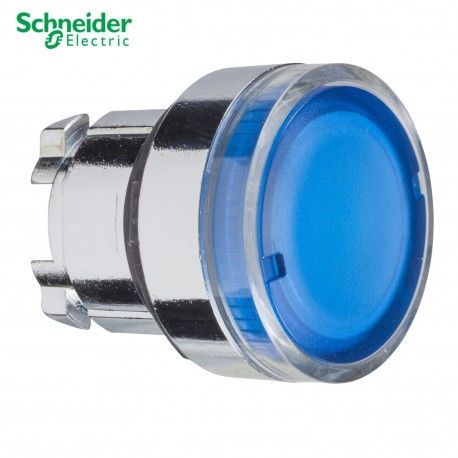 CABEZA DE PULSADOR AZUL LUMINOSO 22MM DE DIAMETRO LAMPARA BA9S SCHNEIDER ZB4BW36