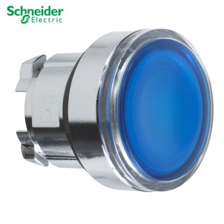 CABEZA DE PULSADOR AZUL LUMINOSO 22MM DE DIAMETRO SCHNEIDER ZB4BW363