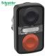 CABEZA DE PULSADOR DOBLE LUMINOSO NEGRO-ROJO RASANTE 22MM DE DIAMETRO SCHNEIDER ZB4BW812743