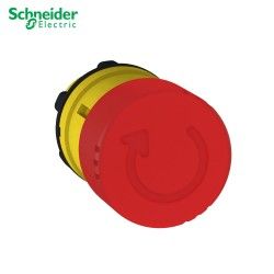 CABEZA DE PULSADOR DE GIRO ROJO PARADA EMERGENCIA 30/22MM DE DIAMETRO SCHNEIDER ZB5AS834