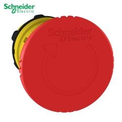 CABEZA DE PULSADOR DE GIRO ROJO PARADA EMERGENCIA 40/22MM DE DIAMETRO SCHNEIDER ZB5AS834