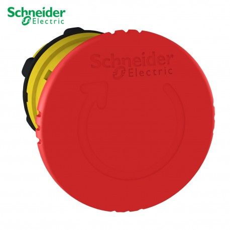 CABEZA DE PULSADOR DE GIRO ROJO PARADA EMERGENCIA 40/22MM DE DIAMETRO SCHNEIDER ZB5AS834