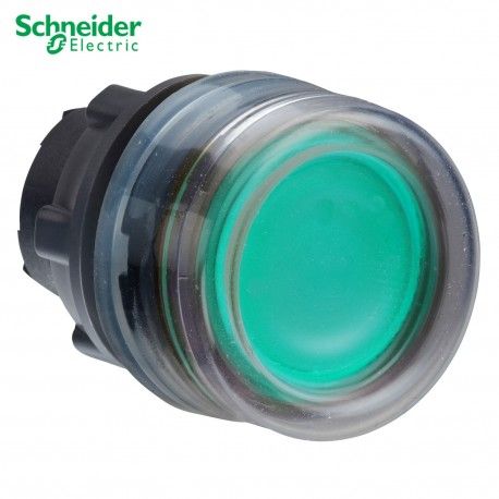 CABEZA DE PULSADOR LUMINOSO CON CAPUCHON VERDE 22MM DE DIAMETRO SCHNEIDER ZB5AW533