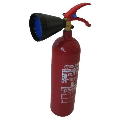 EXTINTOR PORTATIL DE DIOXIDO DE CARBONO DE 2KG CON SOPORTE PARED GOLMAR C-2