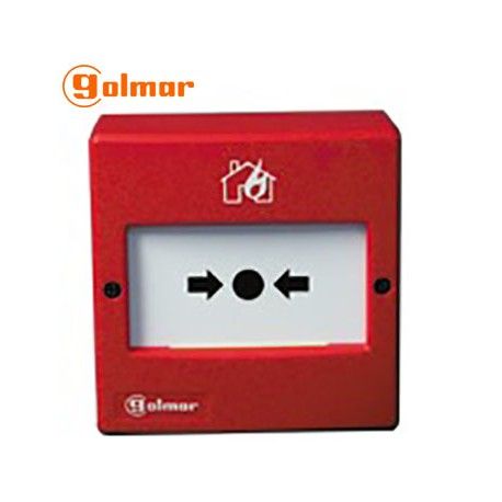 PULSADOR DE ALARMA REARMABLE CONVENCIONAL DE SUPERFICIE GOLMAR P/440D
