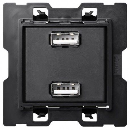 TOMA DOBLE PARA CARGADOR USB 2.0 SIMON 100 10000381-039