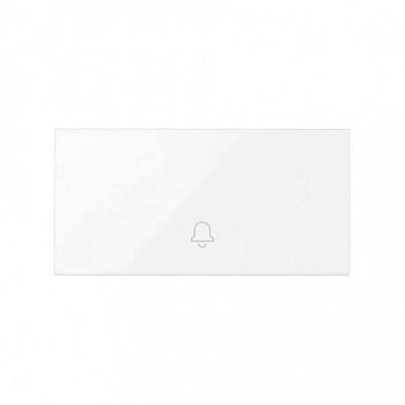 TECLA BLANCA PARA PULSADOR CON SIMBOLO CAMPANA SIMON 100 10000017-130
