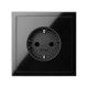 KIT FRONTAL NEGRO 1 ELEMENTO 1 BASE SCHUKO SIMON 100 10020105-138