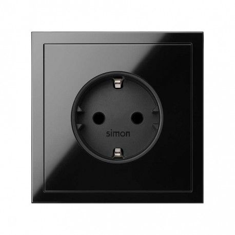 KIT FRONTAL NEGRO 1 ELEMENTO 1 BASE SCHUKO SIMON 100 10020105-138