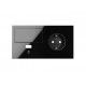 KIT FRONTAL NEGRO 2 ELEMENTOS 1 BASE DE ENCHUFE SCHUKO + 1 TOMA USB + 1 TECLA SIMON 100 10020206-138