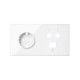 KIT FRONTAL BLANCO 2 ELEMENTOS 1 BASE DE ENCHUFE SCHUKO + 1 TOMA R-TV/SAT + 1 RJ45 SIMON 100 10020208-130