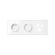KIT FRONTAL BLANCO 3 ELEMENTOS 2 BASES ENCHUFE SCHUKO + 1 TOMA TV + 1 RJ45 SIMON 100 10020303-130