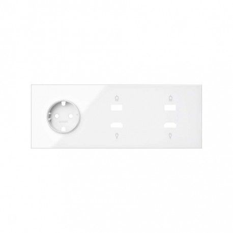 KIT FRONTAL BLANCO 3 ELEMENTOS 1 BASE ENCHUFE SCHUKO + 2 HDMI + 2 USB SIMON 100 10020305-130