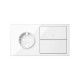 KIT FRONTAL BLANCO 2 ELEMENTOS 1 BASE DE ENCHUFE SCHUKO + 2 TECLAS SIMON 100 10020204-130