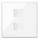 KIT FRONTAL BLANCO 1 ELEMENTO 2 CONECTORES RJ45 SIMON 100 10020111-130