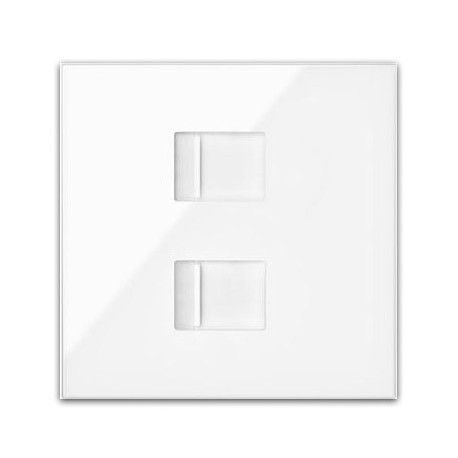 KIT FRONTAL BLANCO 1 ELEMENTO 2 CONECTORES RJ45 SIMON 100 10020111-130