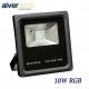 PROYECTOR LED 10W RGB + MANDO DE ALEACION DE ALUMINIO ALVERLAMP LPRO10RGB