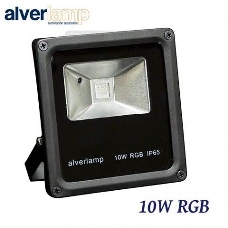 PROYECTOR LED 10W RGB + MANDO DE ALEACION DE ALUMINIO ALVERLAMP LPRO10RGB