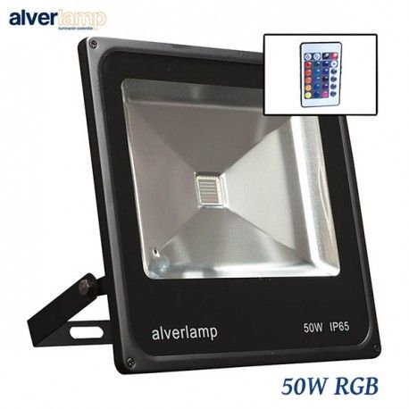 PROYECTOR LED 50W RGB + MANDO DE ALEACION DE ALUMINIO ALVERLAMP LPRO50RGB