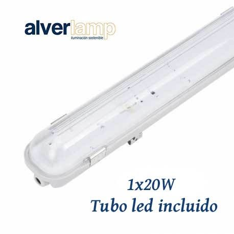 PANTALLA ESTANCA LED 20W 1 TUBO 1200MM INCLUIDO IP65 ALVERLAMP LPE1X20C60