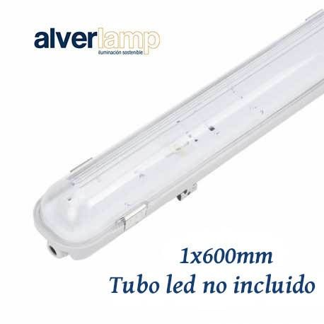 PANTALLA ESTANCA PARA TUBOS LED 1X600MM IP65 ALVERLAMP LPE10600