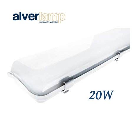 PANTALLA ESTANCA CON PLACA LED 20W 6000K IP65 ALVERLAMP LPE1X20W60