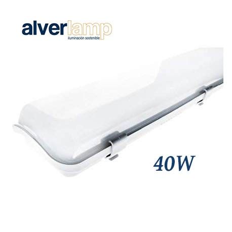 PANTALLA ESTANCA CON PLACA LED 40W 6000K IP65 ALVERLAMP LPE1X40W60