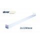REGLETA INDUSTRIAL LED PARA TUBOS T8 2X1200MM ALVERLAMP RT82X20