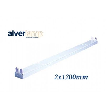REGLETA INDUSTRIAL LED PARA TUBOS T8 2X1200MM ALVERLAMP RT82X20