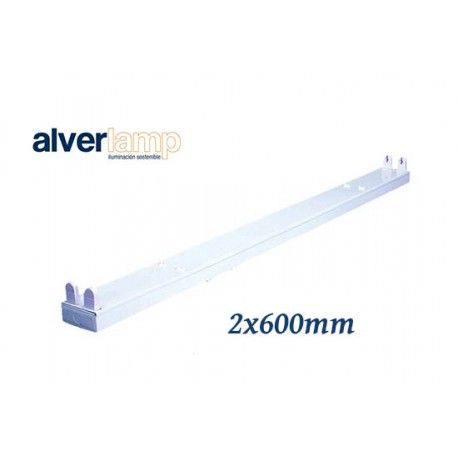REGLETA INDUSTRIAL LED PARA TUBOS T8 2X600MM ALVERLAMP RT82X09