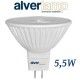BOMBILLA DICROICA LED 12V SMD 5,5W MR-16 ALVERLAMP LM6400