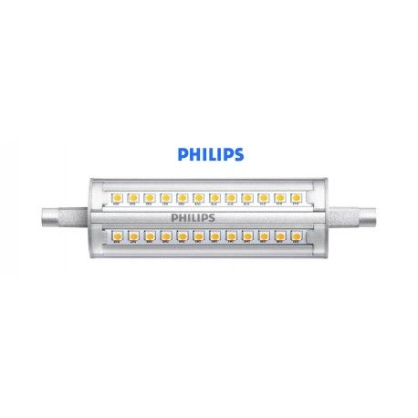 BOMBILLA LED LINEAL 14W LINEAL R7S 2000 LUMENES 3000K 118MM PHILIPS 71400300