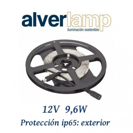 TIRA LED 9,6W 12V PARA EXTERIOR IP65 3000-6000K ROLLO DE 5 METROS ALVERLAMP LT0120960
