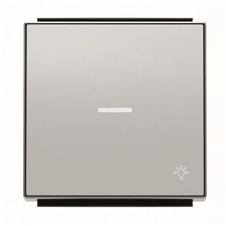 TECLA PLATA CON VISOR Y SIMBOLO LUZ NIESSEN SKY 8504.4 PL
