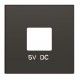 TAPA NEGRO SOLF TOMA CARGADOR USB NIESSEN SKY 8585 NS