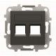 TAPA NEGRO SOLF CON PERSIANA 2 SOPORTE RJ NIESSEN SKY 8518.2 NS