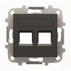 TAPA NEGRO SOLF CON PERSIANA 2 SOPORTE RJ NIESSEN SKY 8518.2 NS