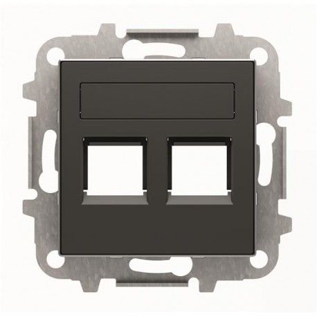 TAPA NEGRO SOLF CON PERSIANA 2 SOPORTE RJ NIESSEN SKY 8518.2 NS