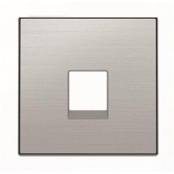 TAPA ACERO INOXIDABLE PARA TOMA RJ11  RJ45 NIESSEN SKY 8517 AI