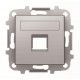 TAPA ACERO INOXIDABLE CON PERSIANA 1 SOPORTE RJ NIESSEN SKY 8518.1 AI