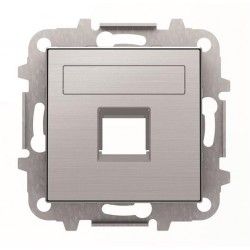 TAPA ACERO INOXIDABLE CON PERSIANA 1 SOPORTE RJ NIESSEN SKY 8518.1 AI