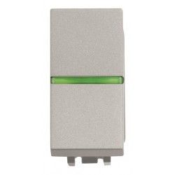 CONMUTADOR CON PILOTO CONTROL PLATA NIESSEN ZENIT N2102.5PL