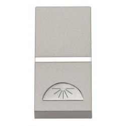 PULSADOR SIMBOLO DE LUZ PLATA NIESSEN ZENIT N2104.2PL