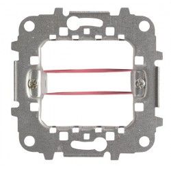 BASTIDOR 1 VENTANA CON GARRAS ANTRACITA PULSADOR SIN GRABADO PLATA NIESSEN ZENIT N2204.9G