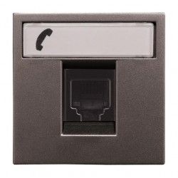 TOMA TELEFONO 6 CONT RJ12 TORNILLO ANTRACITA NIESSEN ZENIT N2217.6AN