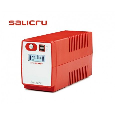 SAI LINE-INTERACTIVE 850VA DOBLE CARGADOR USB PROTECCION SOBRETENSIONES SALICRU SPS 850 SOHO+