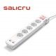 REGLETA PROTECTORA DE SOBRETENSIONES ELECTRICAS 5 BASES SCHUKO + 2 USB SALICRU SPS SAFE 3