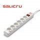 REGLETA PROTECTORA DE SOBRETENSIONES ELECTRICAS 6 BASES SCHUKO SALICRU SPS SAFE 6