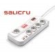 REGLETA PROTECTORA DE SOBRETENSIONES ELECTRICAS 5 BASES SCHUKO + 2 USB SALICRU SPS SAFE MASTER