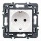BASE DE ENCHUFE BLANCA 2P+T 16A EMBORNAMIENTO TORNILLOS LEGRAND VALENA NEXT 741220